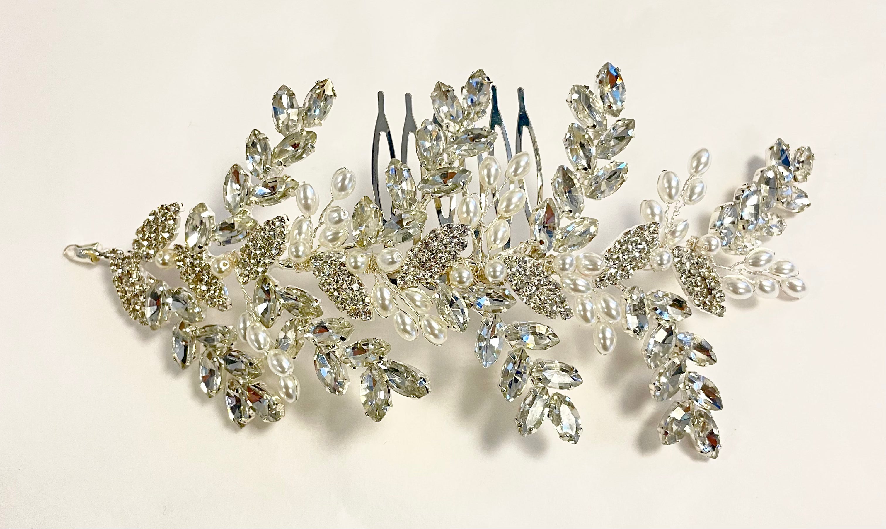 peigne de mariage strass et perles
