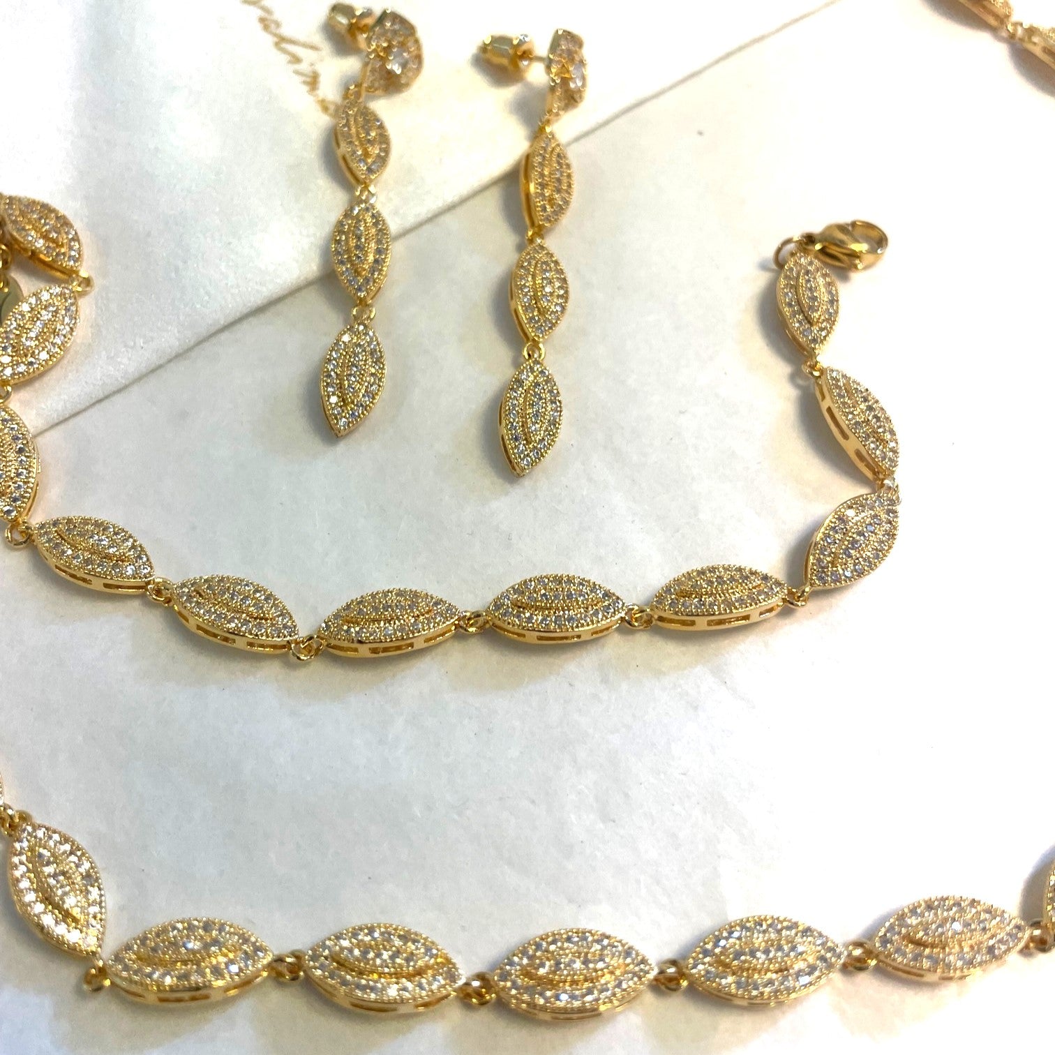 24 Carats Parure Or Jaune Femme Parure Plaqué Or Femme Parure