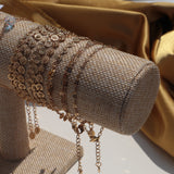 Bracelet doré en acier inoxydable Marguerite - Le Temps d'une Walima