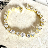 Bracelet mariage doré  avec pierres en zircon