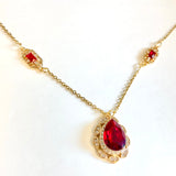 Bijoux de front mariage oriental rouge et doré