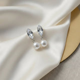 Parure  Mariage en argent 925  Strass & Perles Nacrées