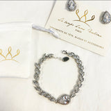 Bracelet feuillage zircon