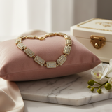 Bracelet Plaqué Or 18 Carats oriental Serti de Zircons L'orientale