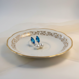 Boucles d’Oreilles Mariage en argent 925  Strass & Perles Nacrées