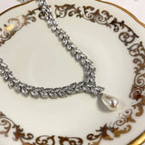 collier mariage zircon et perles