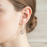 Boucles d'oreilles Dormeuses vintage rose