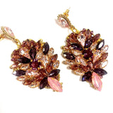 boucles d_oreilles caftan rose et violet