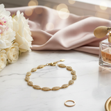 Bracelet Plaqué Or 18 Carats oriental chic Serti de Zircons