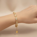 Bracelet Plaqué Or 18 Carats oriental chic Serti de Zircons