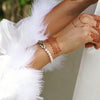 Bracelet de mariage Fred en perles et fermoir zircon version argent - Le Temps d'une Walima