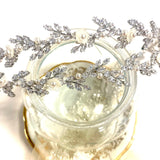 Diadème de Mariage Bohème en Zircon et Perles Nacrées Swarovski et Fleurs Inès