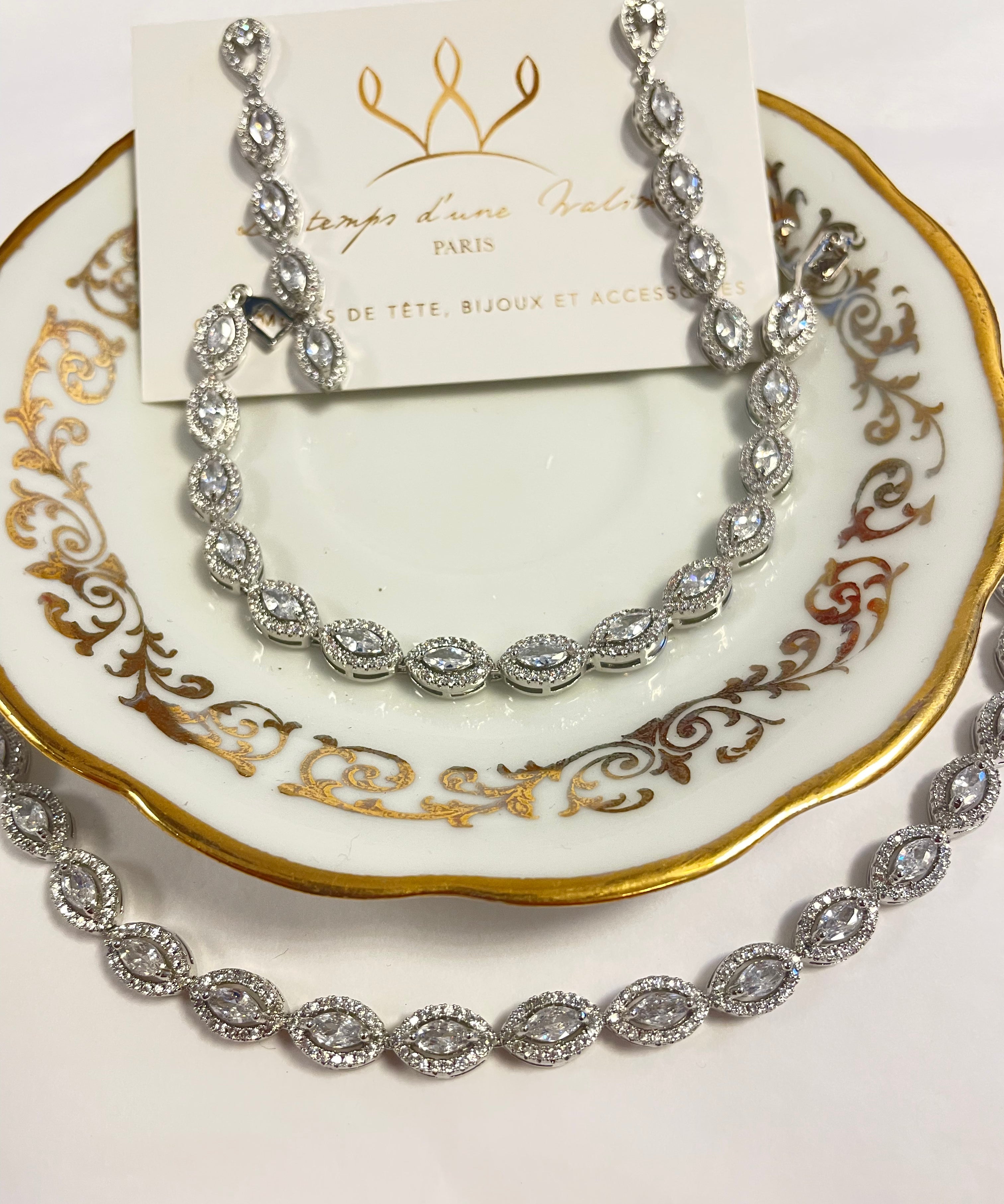 parure mariage zircon