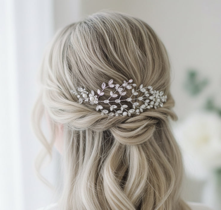 peigne mariage zircon