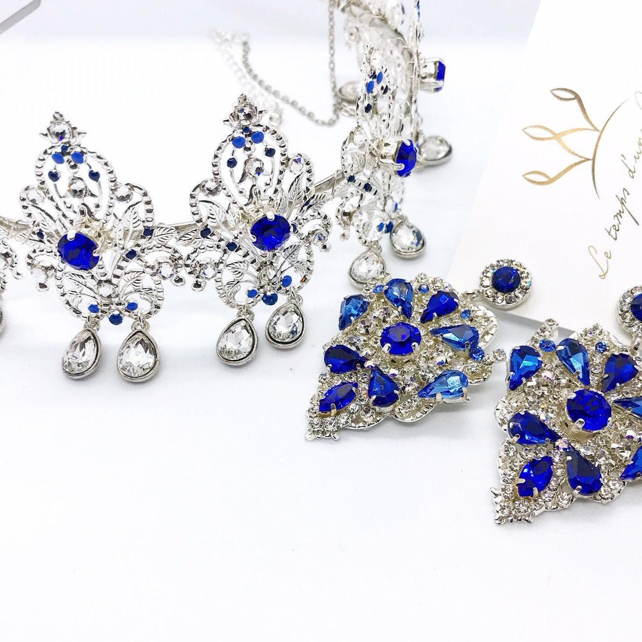 bijou algérien argent et bleu roi