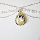 Bijou de front mariage oriental argenté et perlé Le Classichic version strass - Le Temps d'une Walima