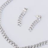 Boucles d'oreille mariage Feuillage pendant