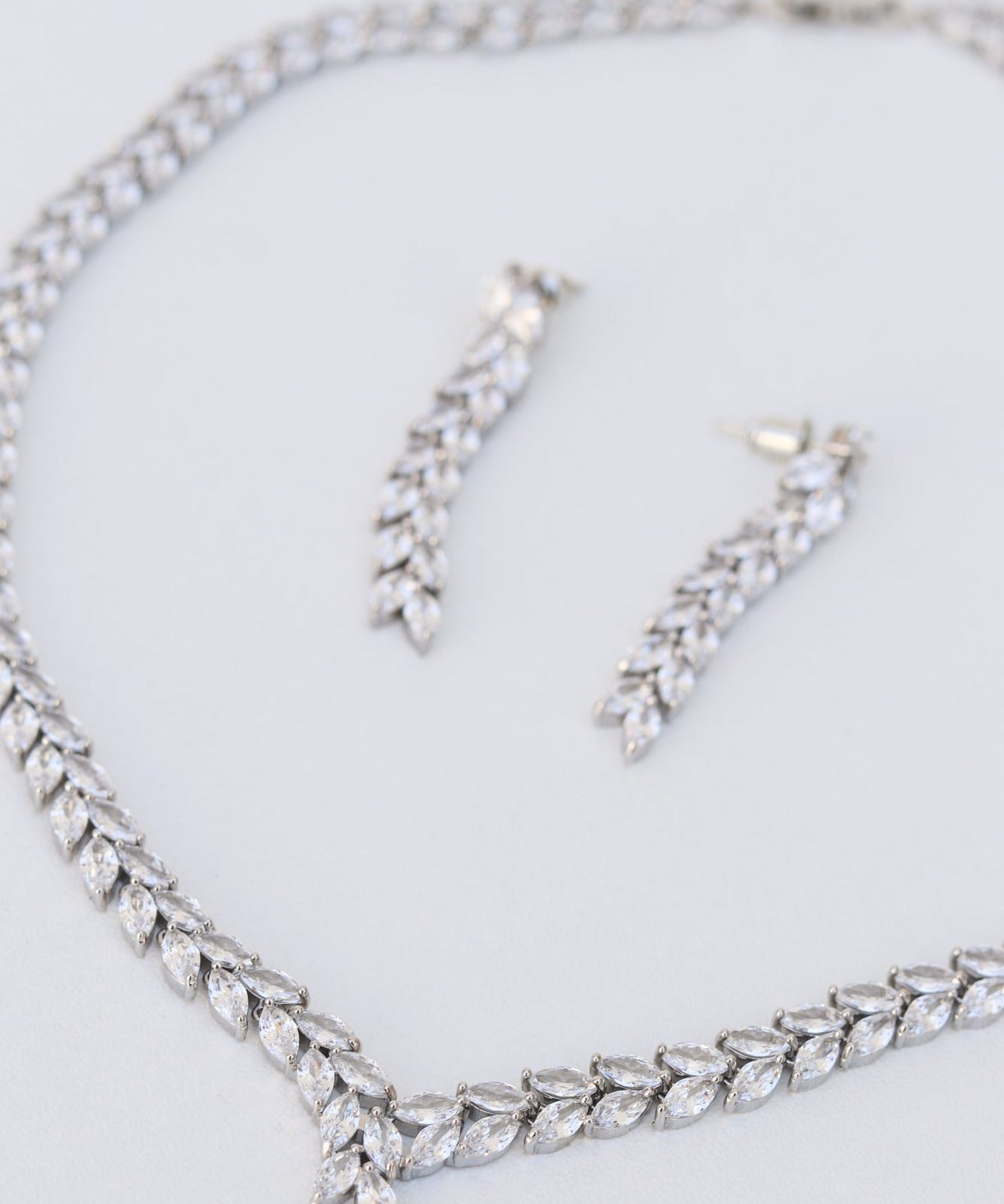 Boucles d'oreille mariage Feuillage pendant
