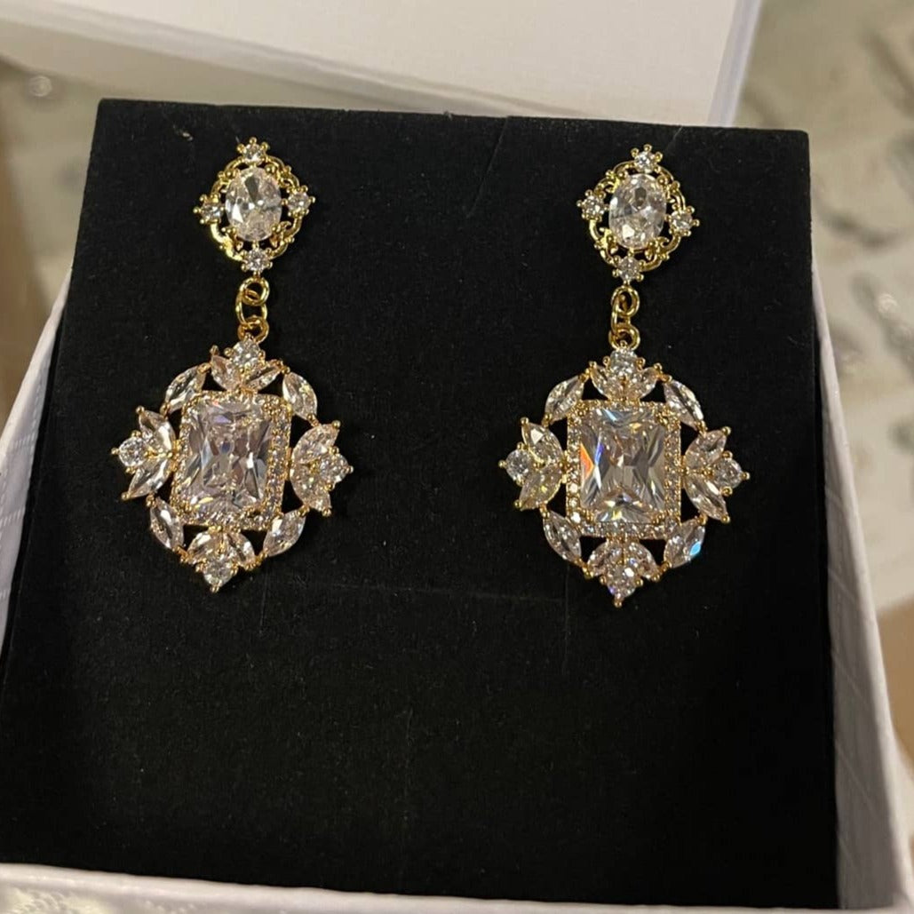 Boucles d'oreille mariage vintage