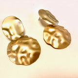 Boucles d'oreilles dorée mat en acier inoxydable collection Zina - Le Temps d'une Walima