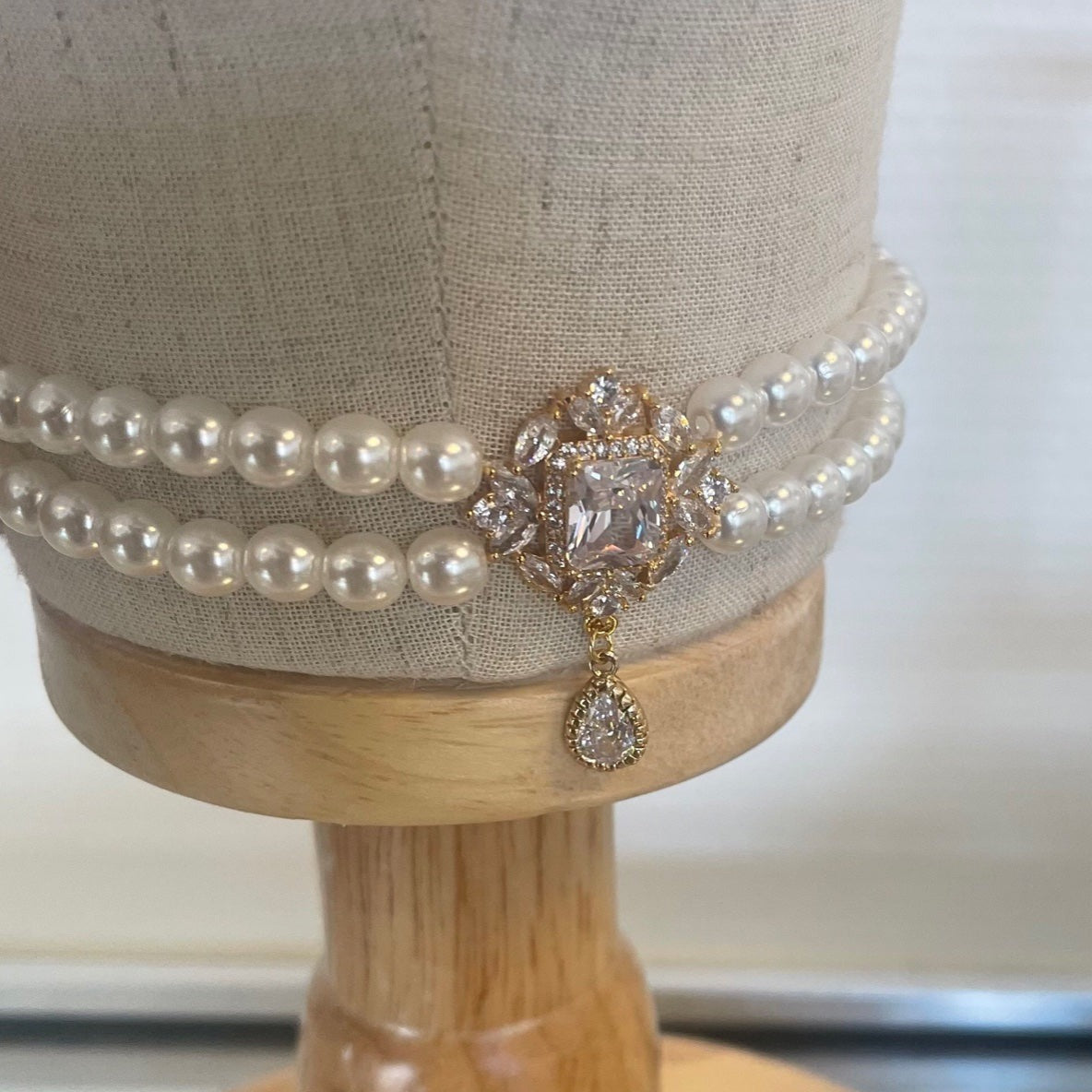 Collier ras de cou perlé