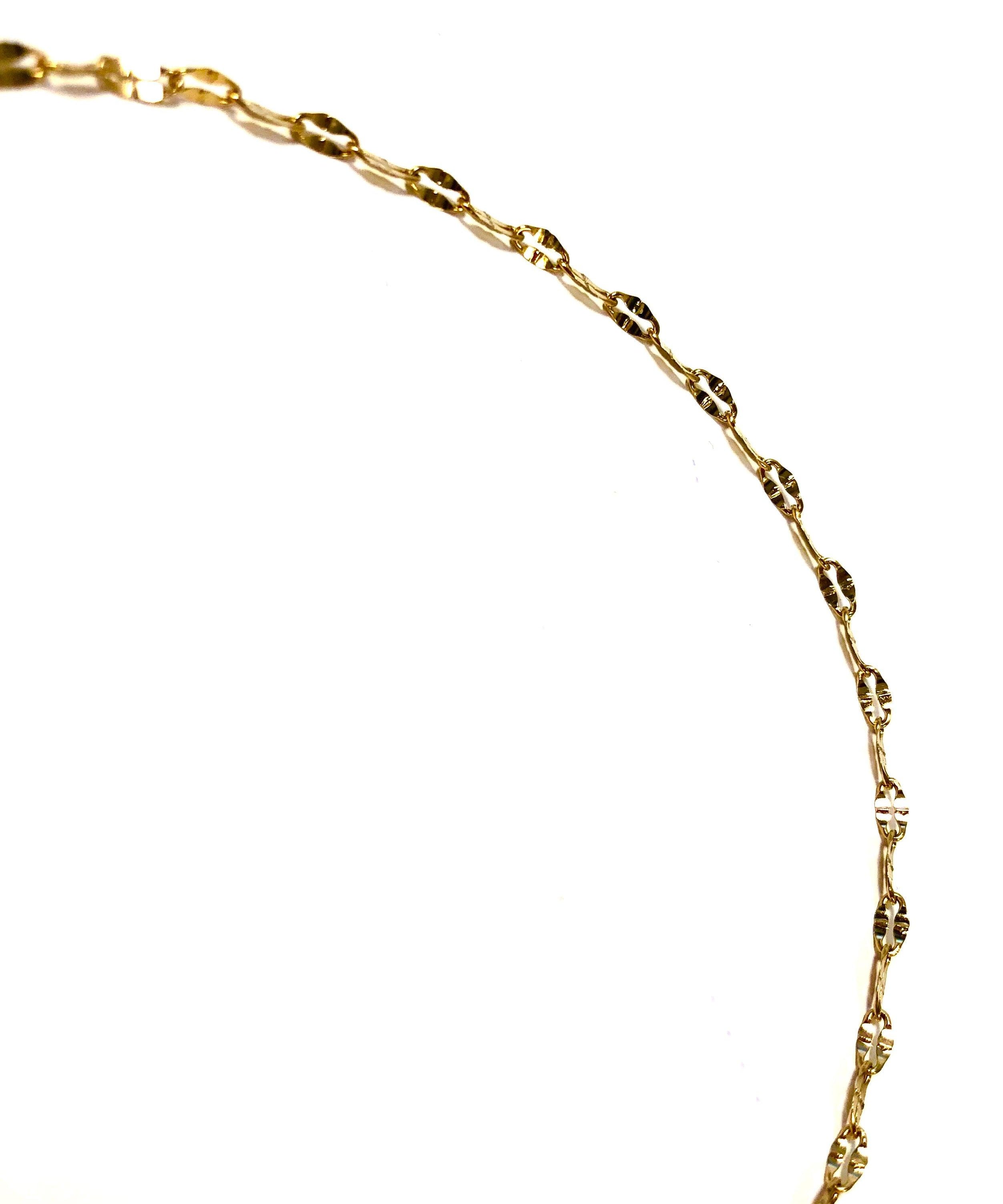 Bracelet de cheville doré en acier inoxydable chaine semi torsadée - Le Temps d'une Walima