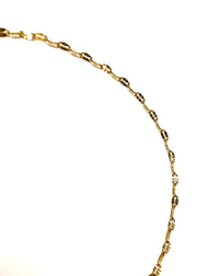 Bracelet de cheville doré en acier inoxydable chaine semi torsadée - Le Temps d'une Walima