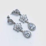Boucles d'oreilles de  mariage avec  goutte en zircon Bohème