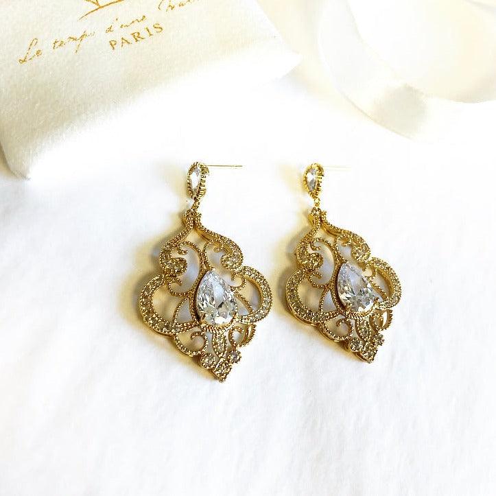 Boucles d'oreilles mariage vintage oriental 