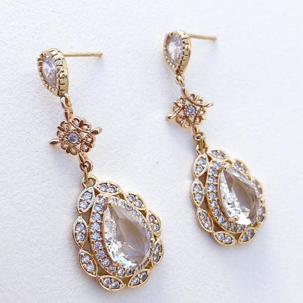 Boucles d'oreilles mariage vintage oriental 