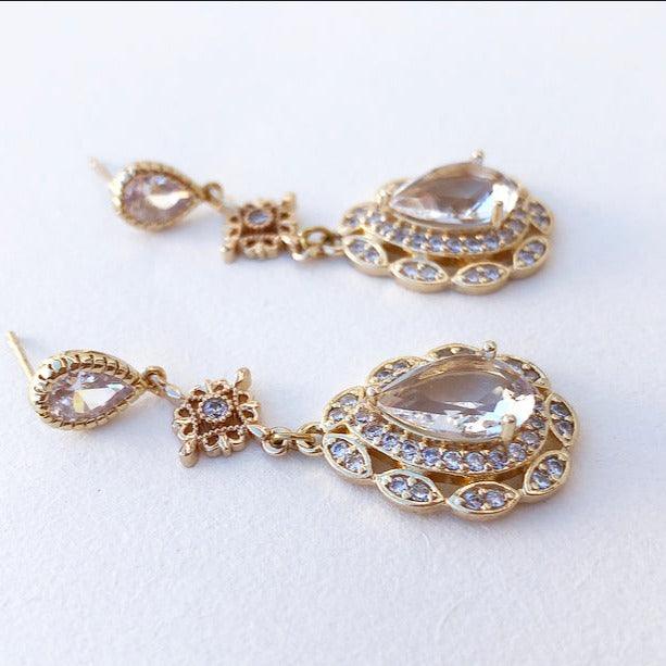Boucles d'oreilles mariage vintage oriental 