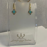 Boucles d'oreilles Dormeuses vintage Turquoise