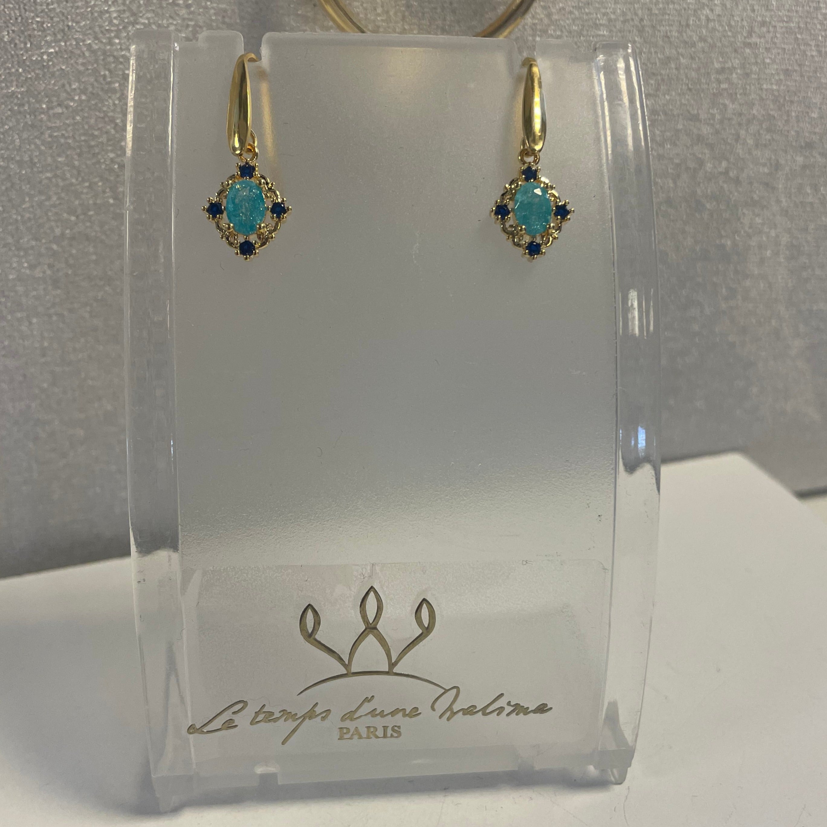 Boucles d'oreilles Dormeuses vintage Turquoise