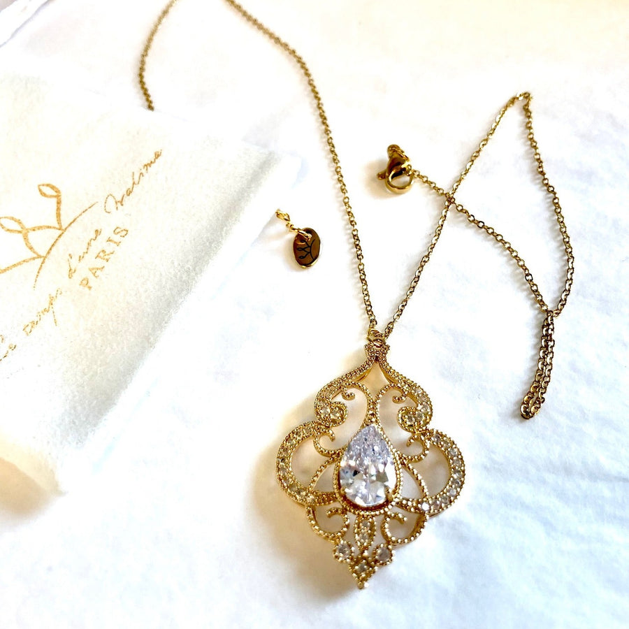 Collier style vintage mariage