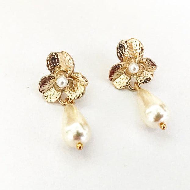 Boucles d'oreilles de mariage vintage oriental Lys