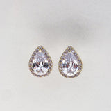 Boucles d'oreilles mariage chic Clou zircon