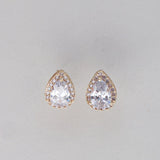 Boucles d'oreilles mariage chic Clou zircon