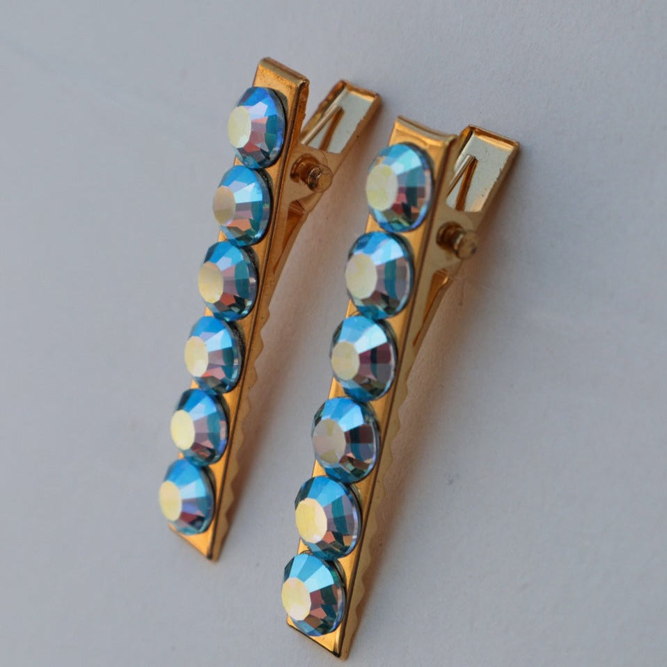 barette swarovsli bleu ab