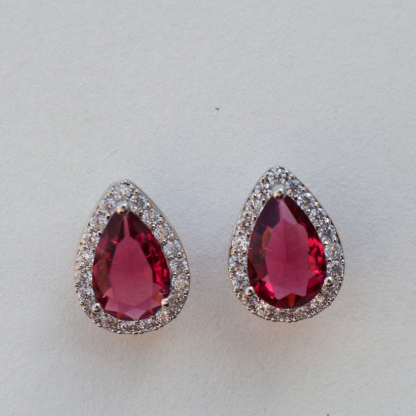 Boucles d'oreilles mariage chic Clou zircon