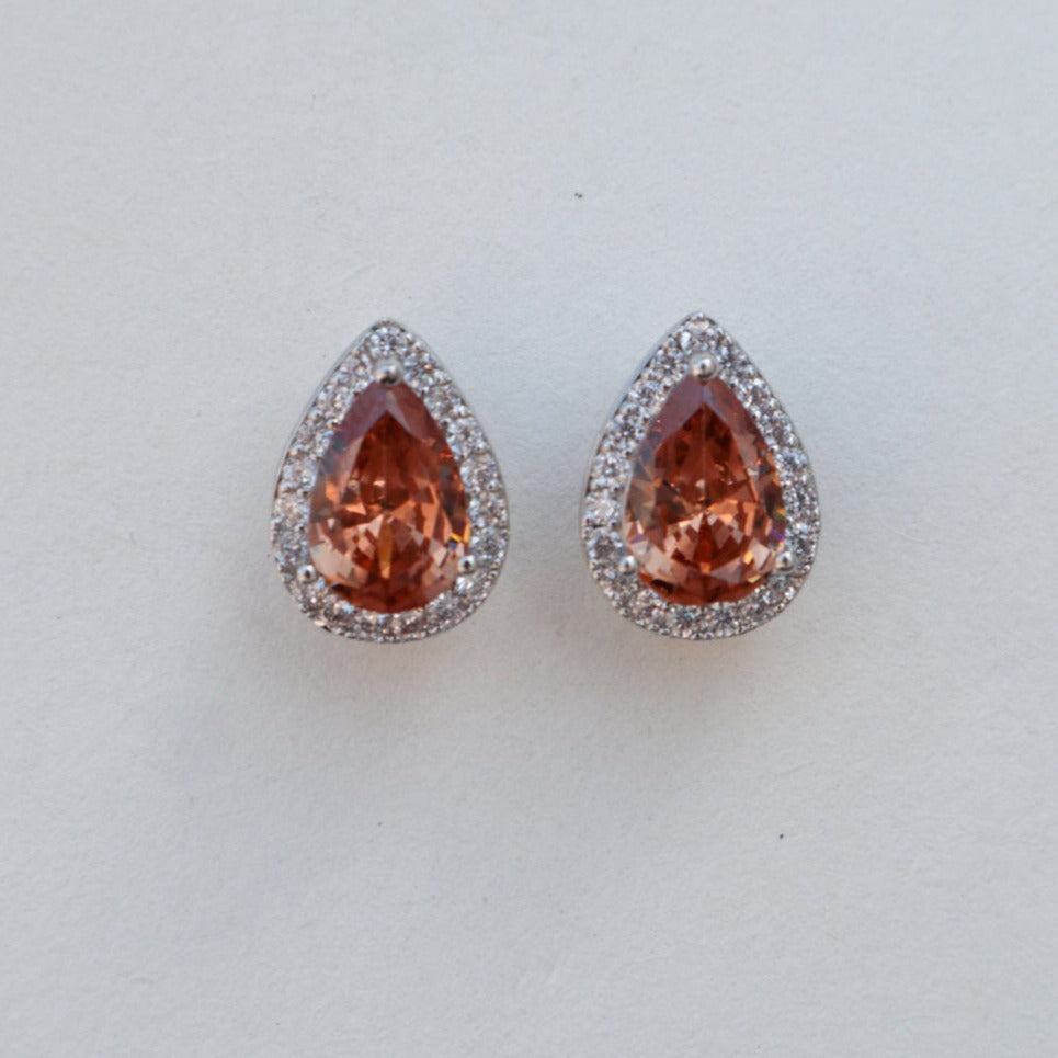 Boucles d'oreilles mariage chic Clou zircon