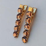 Barrettes pour cheveux fait-main Topaze - Le Temps d'une Walima