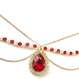 Bijoux de front Rouge et doré mariage oriental