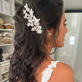 Boucles d'oreilles mariage oriental zircon et perles Laura