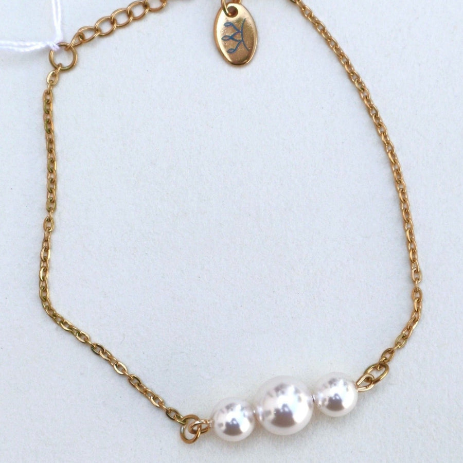 bracelet perles doré