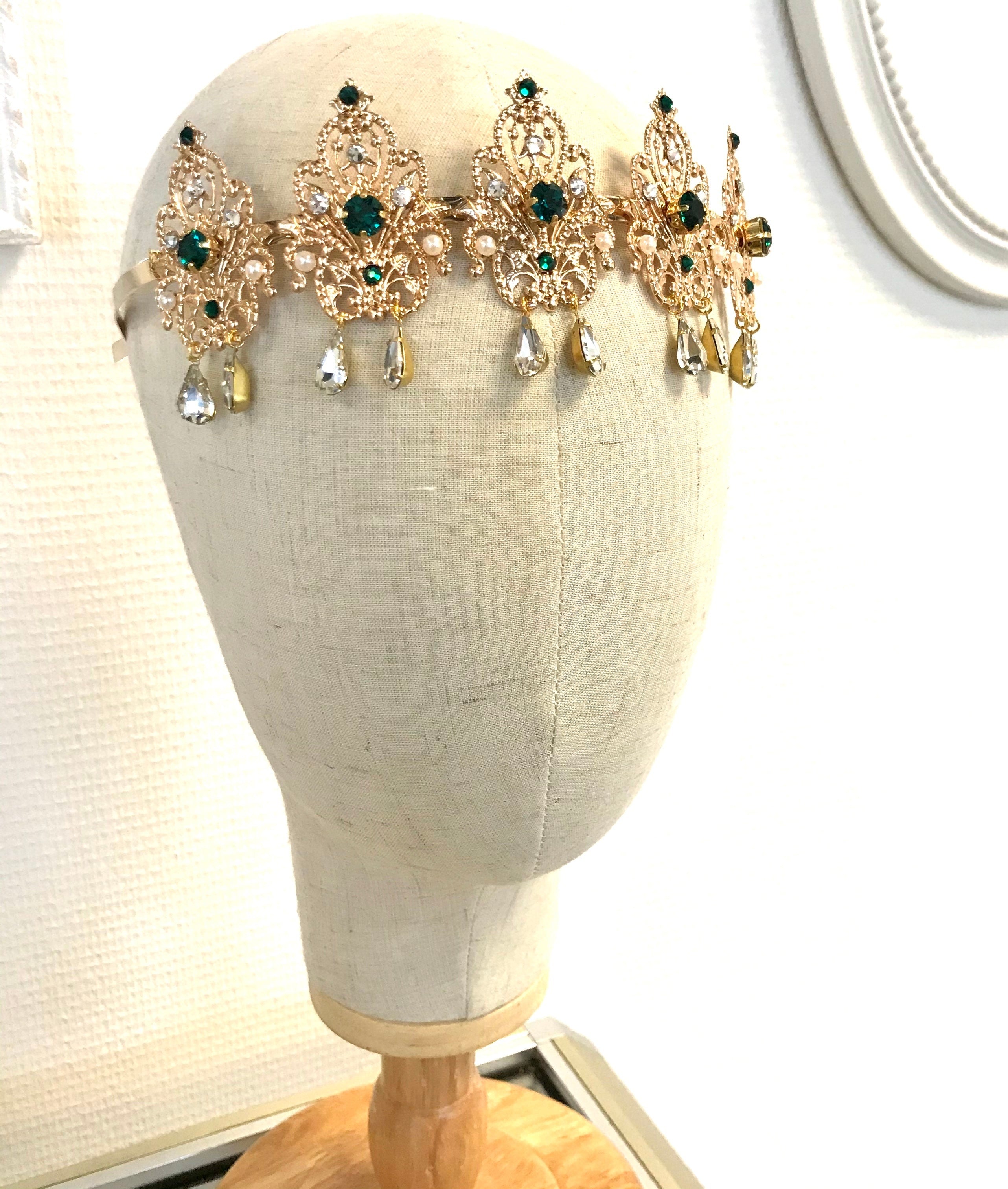 BIJOUX DE FRONT ALGERIEN VERT ET DORE