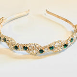 Diadème mariage oriental Vert émeraude 