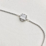 Bracelet de mariée Kennedy en argent véritable et pendentif en Zircone