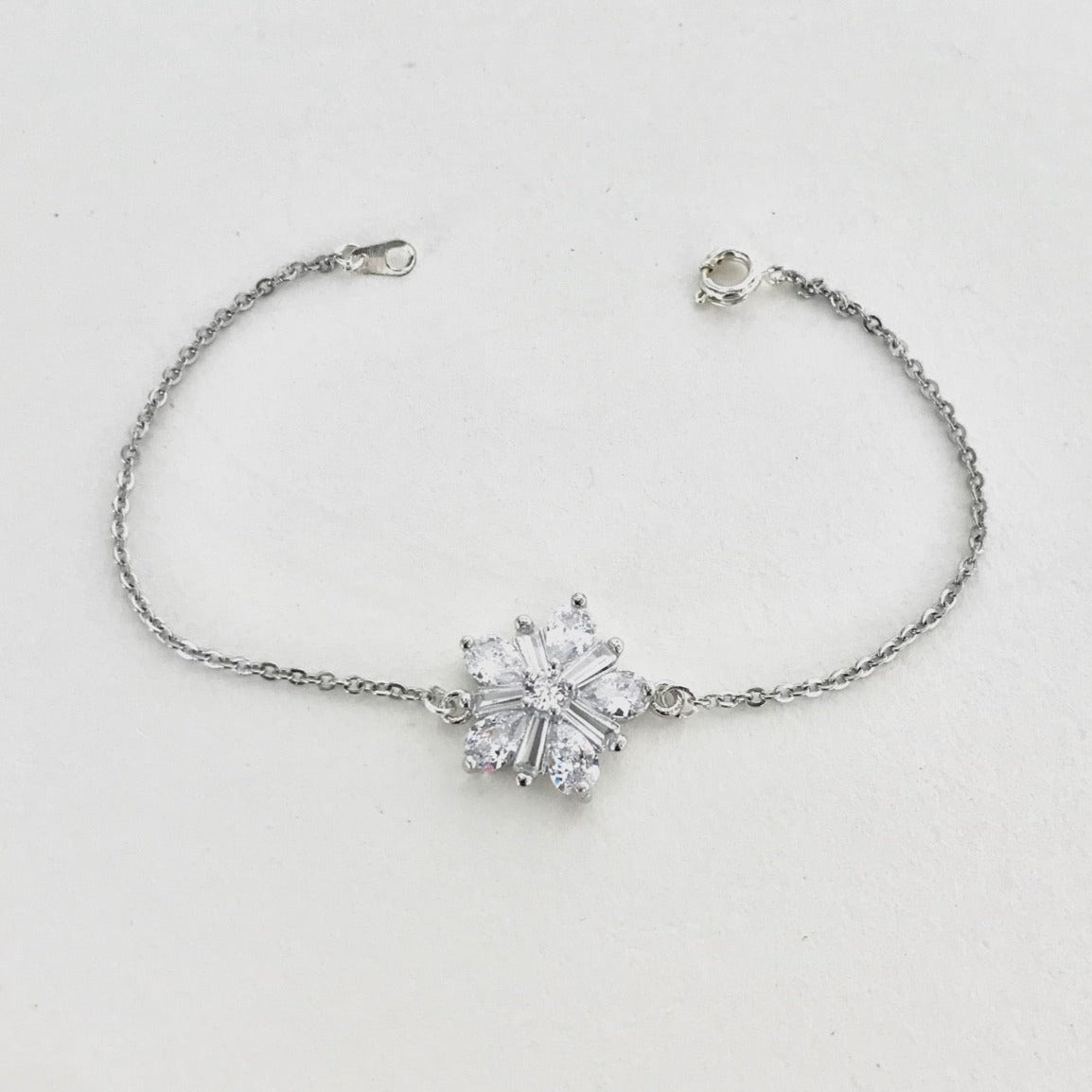 Bracelet de mariage Bohème en argent véritable et Zircone