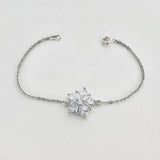 Bracelet de mariage Bohème en argent véritable et Zircone