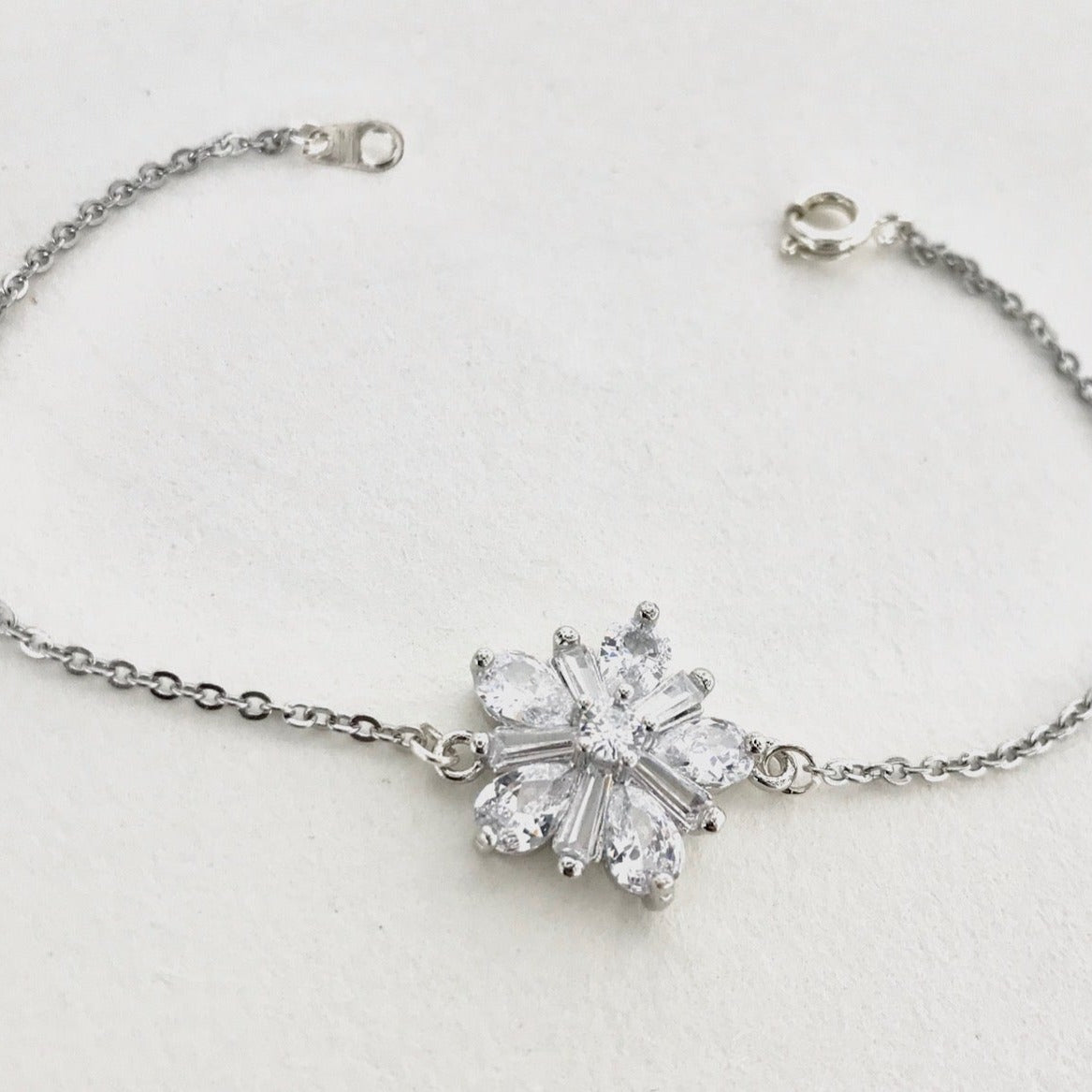 Bracelet de mariage Bohème en argent véritable et Zircone